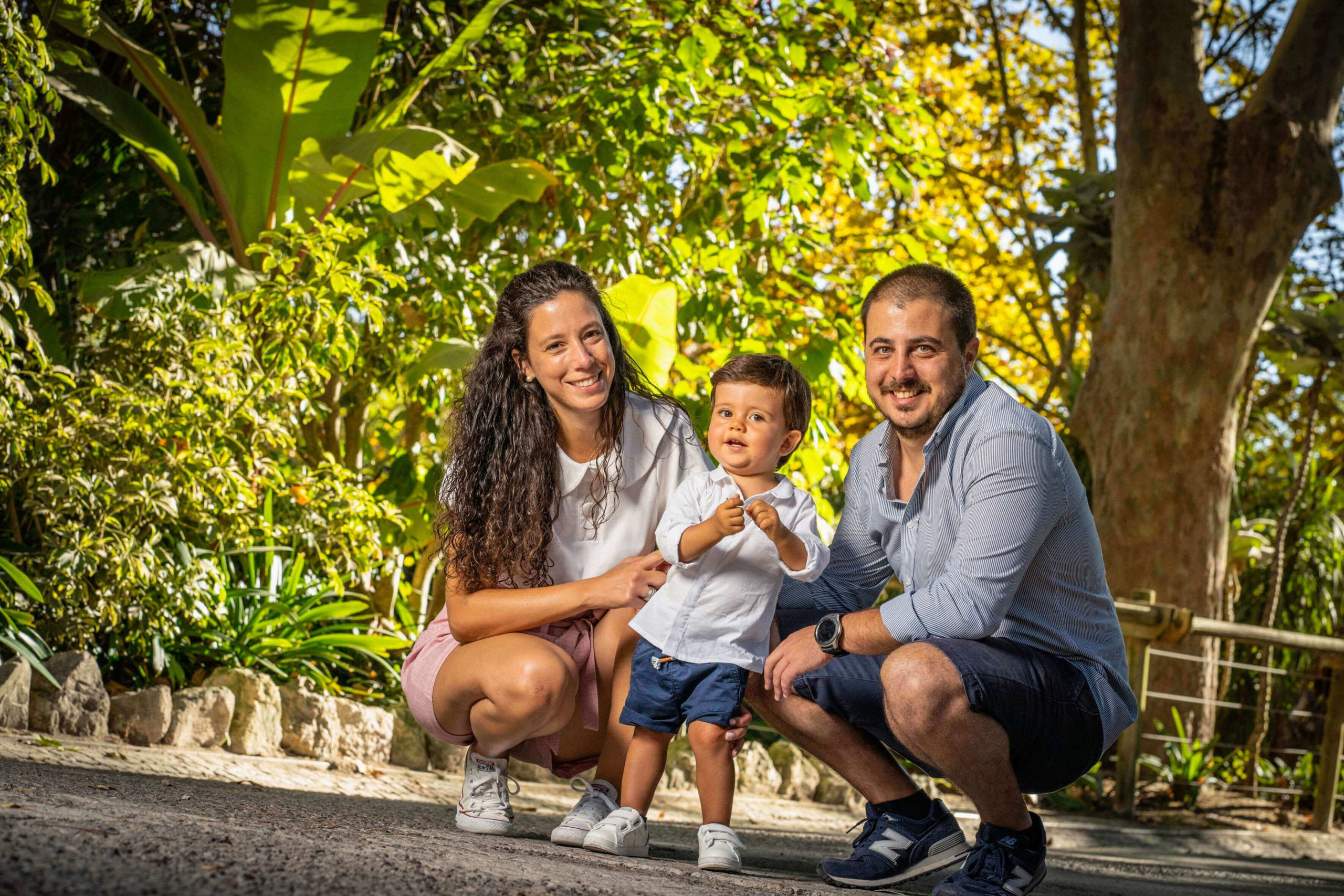 André Silva com a mulher e o filho