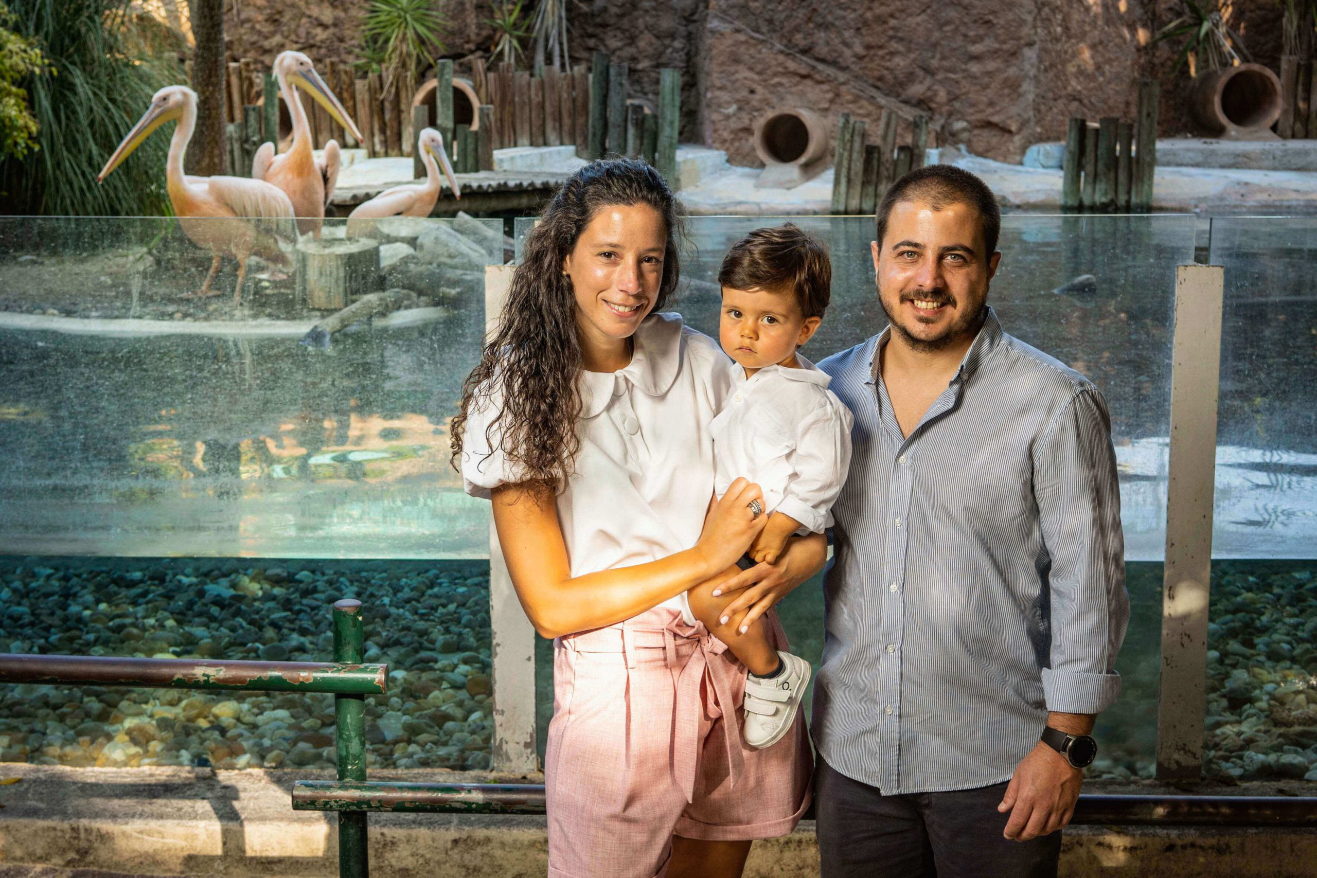 André Silva com a mulher e o filho